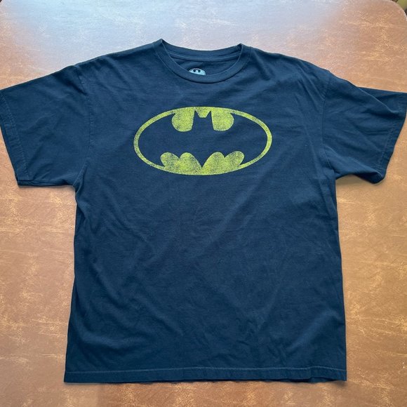 Batman Logo DC Comics Short Sleeve Soft Cotton Black Crew Neck T-Shirt (Men's L) - Picture 8 of 8